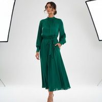 Emerald Green Midi Dress - Model