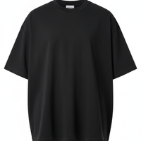 Oversized T-Shirt in Charcoal Black - Front View