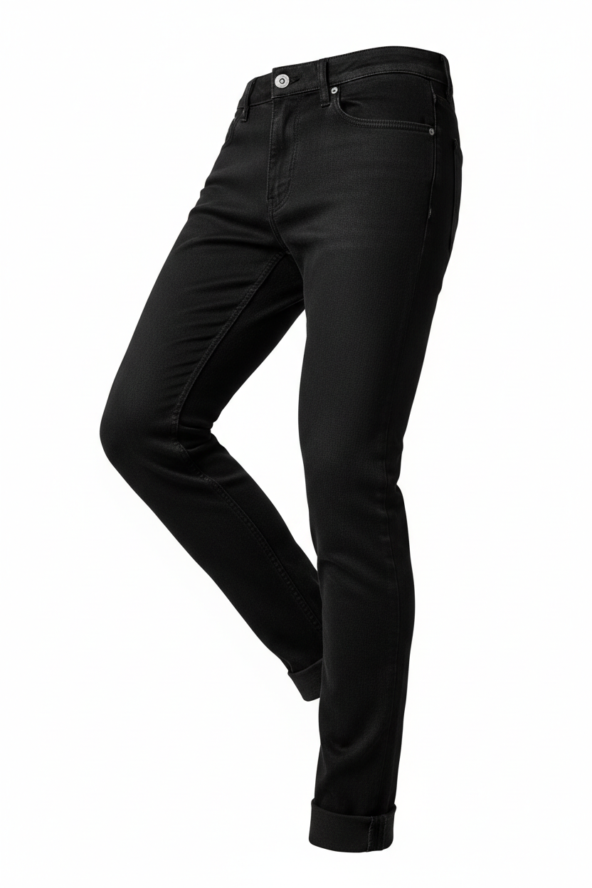 Slim-Fit Jeans in Black - 45 Degree Angle