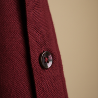 Casual Shirt in Deep Wine Red - Fabric Detail