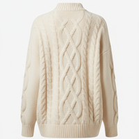 Knit Sweater in Cream - Back View
