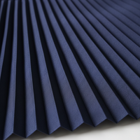 Pleated Skirt in Midnight Blue - Pleat Detail