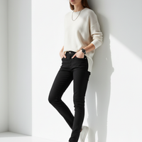 Slim-Fit Jeans in Black - Model Wearing