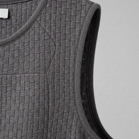 Sleeveless Top in Charcoal - Fabric Detail