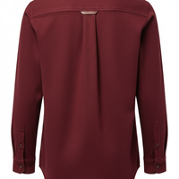 Casual Shirt in Deep Wine Red - Back View