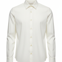 Casual Shirt in Ivory White - Front View