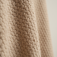 Midi Dress in Soft Beige - Fabric Detail