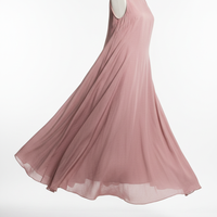 Midi Dress in Dusty Rose - 45 Degree Angle