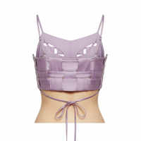 Crop Top in Lavender - Back View