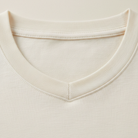 Oversized T-Shirt in Ivory White - Neckline Detail