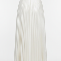 Pleated Skirt in Pearl White - Back View