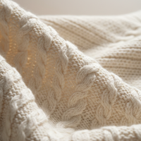 Knit Sweater in Cream - Knit Detail