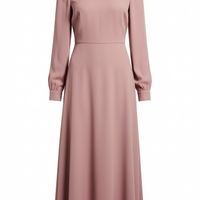 Midi Dress in Dusty Rose - Front View