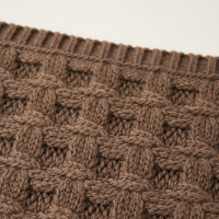 Knit Sweater in Mocha Brown - Knit Detail