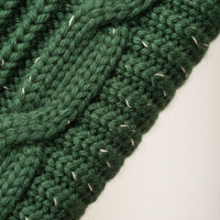 Knit Sweater in Forest Green - Knit Detail