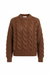 Knit Sweater in Mocha Brown - Front View
