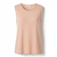 Sleeveless Top in Soft Peach - Front View
