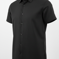 Casual Shirt in Charcoal Black - 45 Degree Angle