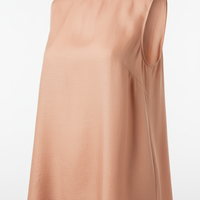 Sleeveless Top in Soft Peach - 45 Degree Angle
