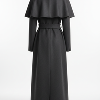Long Coat in Dark Gray - Back View