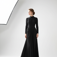 Evening Dress in Classic Black - Model Wearing