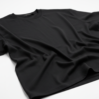 Oversized T-Shirt in Charcoal Black - 45 Degree Drape