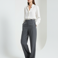 Formal Trousers in Charcoal - Model Wearing