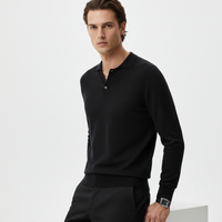 Casual Shirt in Charcoal Black - Model Wearing