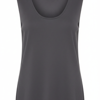 Sleeveless Top in Charcoal - Front View