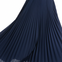 Pleated Skirt in Midnight Blue - 45 Degree Angle