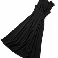 Wrap Dress in Classic Black - 45 Degree Angle