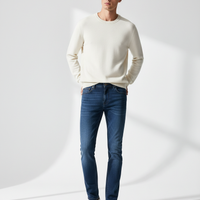 Slim-Fit Jeans in Dark Indigo - Model Wearing