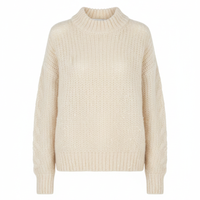 Knit Sweater in Cream - Front View