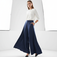 Formal Trousers in Midnight Blue - Model Wearing
