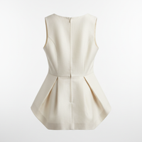 Sleeveless Top in Ivory - Back View