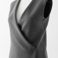 Sleeveless Top in Charcoal - 45 Degree Angle